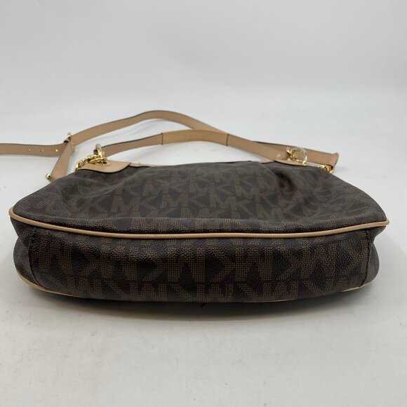 Michael Kors Brown Tan Adjustable Leather Crossbody Bag | Medium Size - Picture 7 of 10